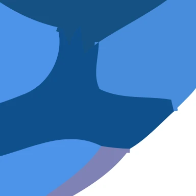 The same detail of the SVG, flat fox illustration, zoomed 8 times: edges stay sharp
