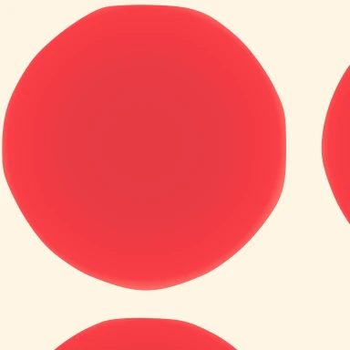 The same detail of the SVG, halftone badge, zoomed 8 times: edges stay sharp
