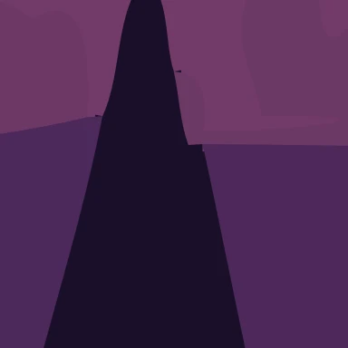 The same detail of the SVG, sunset landscape, zoomed 8 times: edges stay sharp