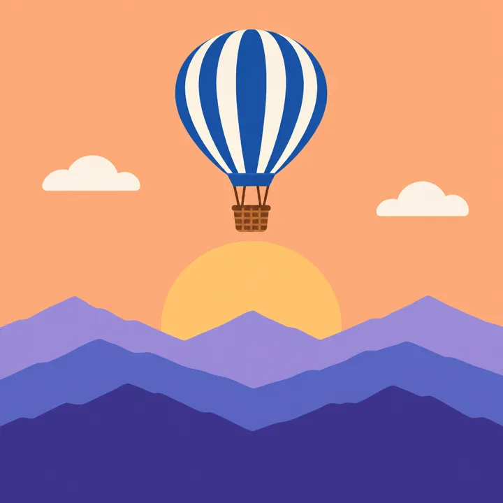 Hot air balloon, the original picture