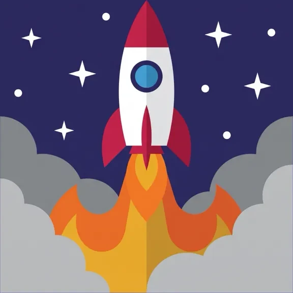 Rocket launch, the original picture